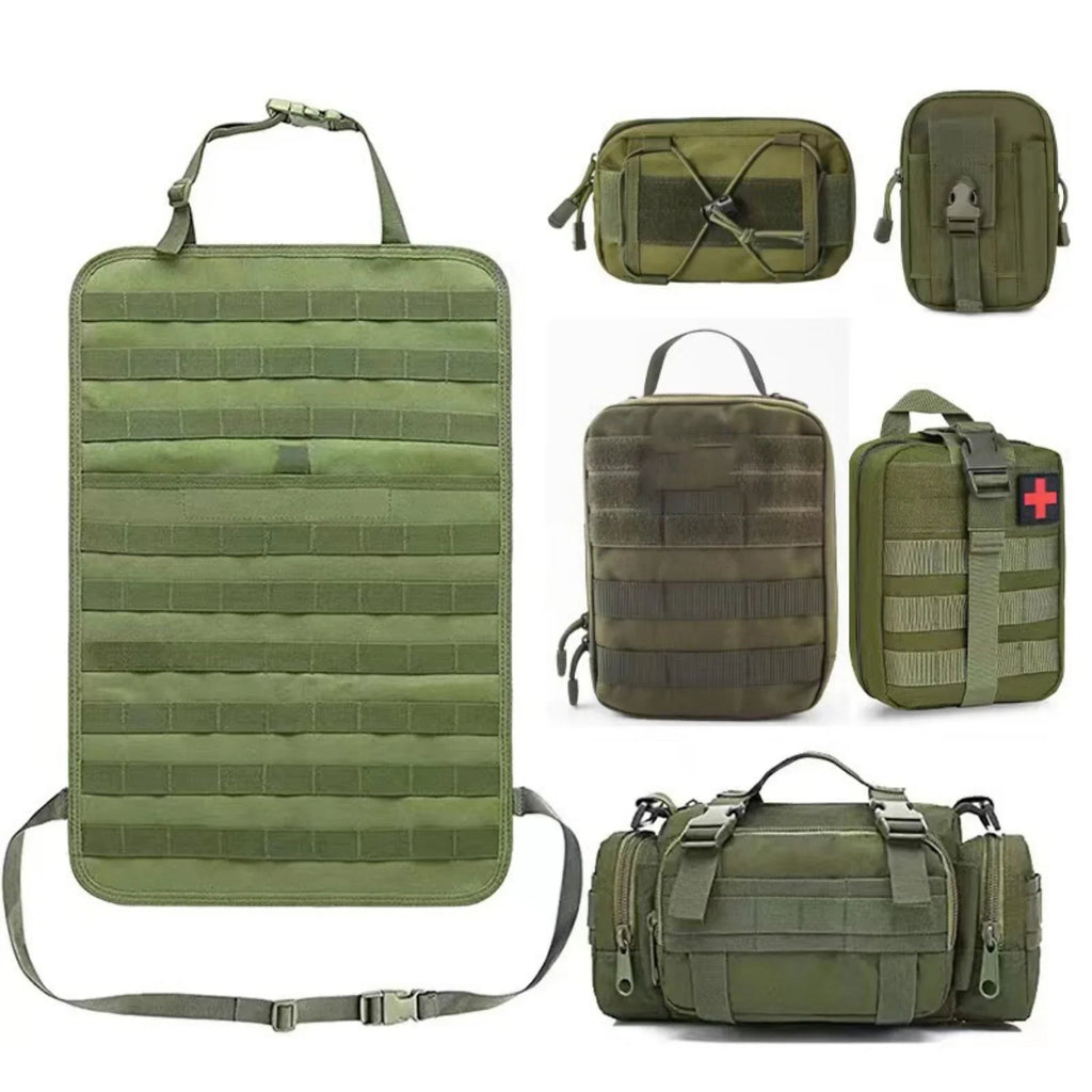 Tactical Rücksitz-MOLLE-Organizer mit 5 abnehmbaren MOLLE-Taschen