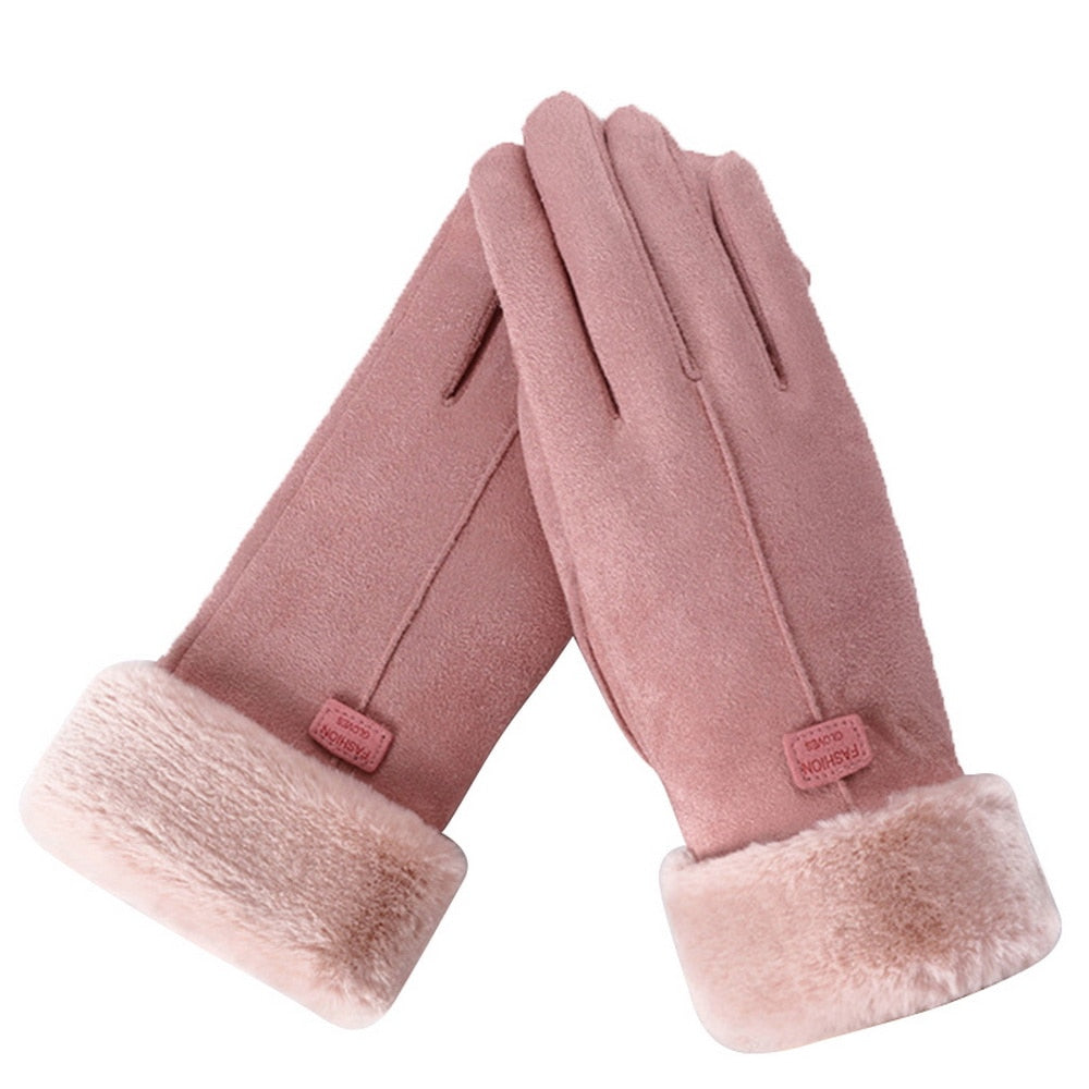 Clinbands - Schicke und Stilvolle Winter Furry Handschuhe für Frauen