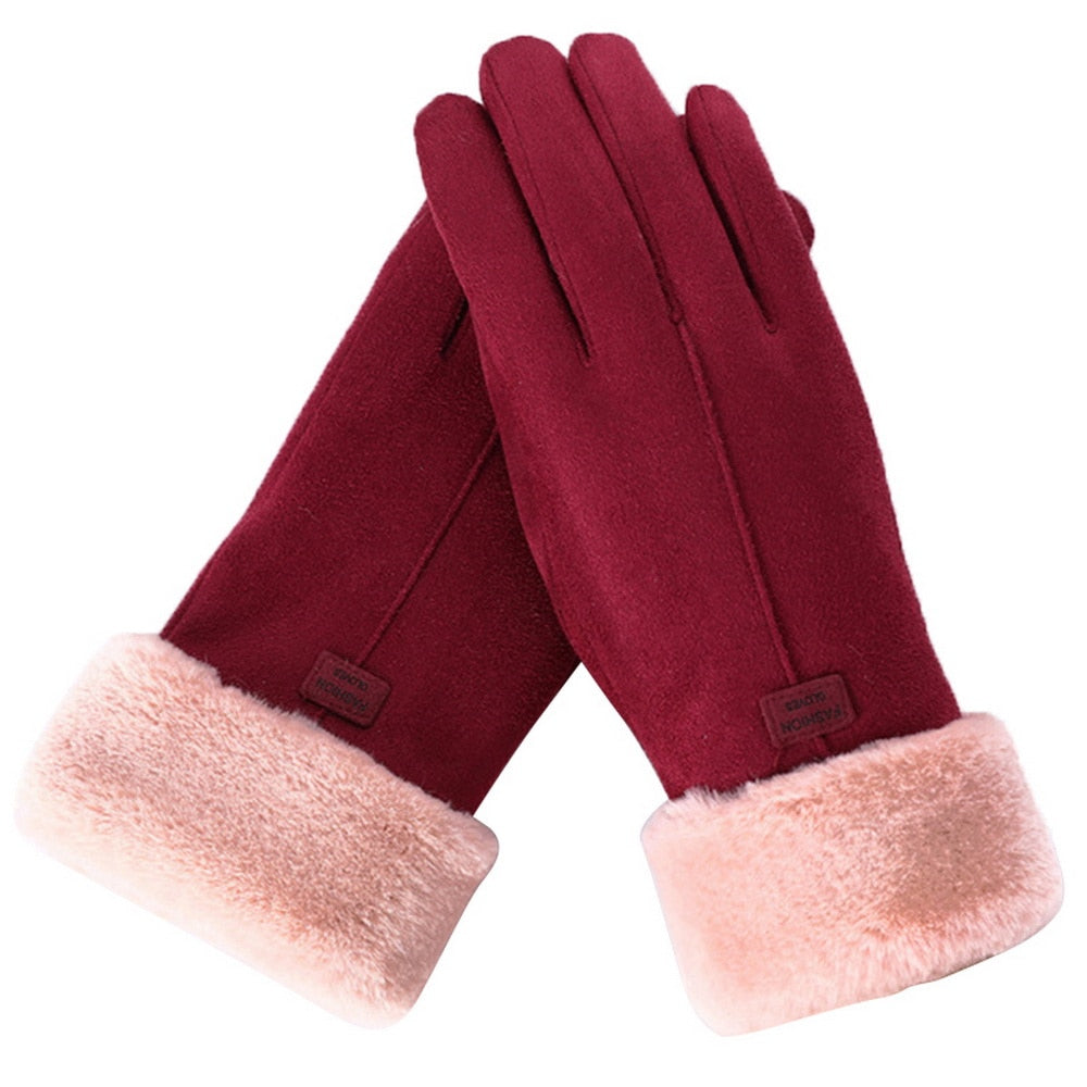 Clinbands - Schicke und Stilvolle Winter Furry Handschuhe für Frauen