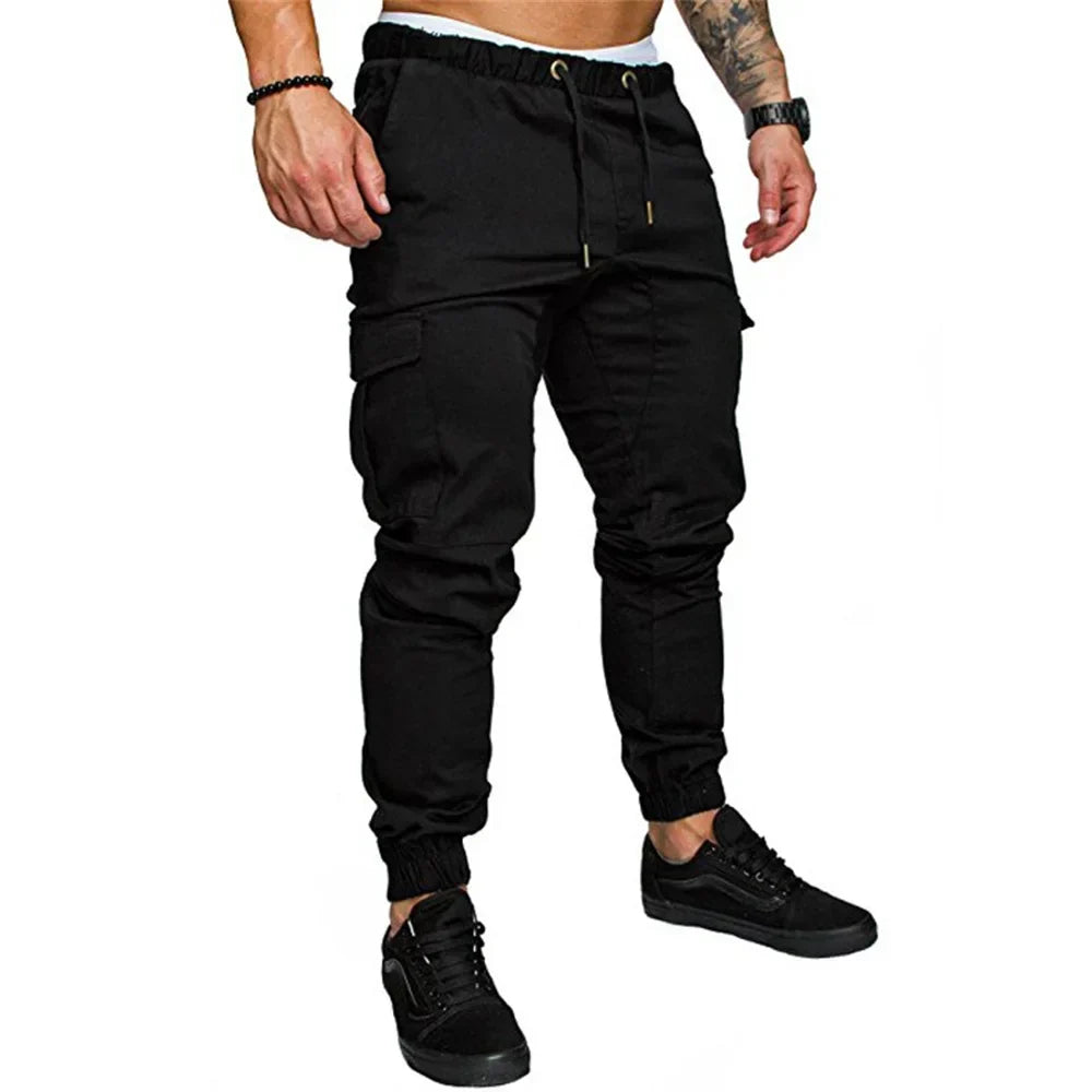 Herren Cargo-Hose leger – Mehrtaschen-Gewebehose