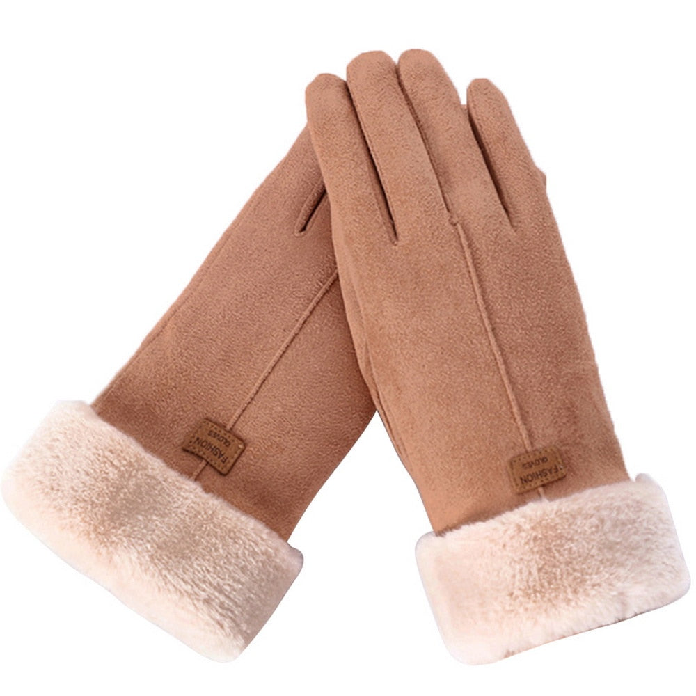 Clinbands - Schicke und Stilvolle Winter Furry Handschuhe für Frauen