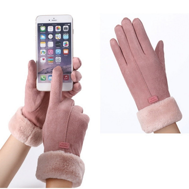 Clinbands - Schicke und Stilvolle Winter Furry Handschuhe für Frauen