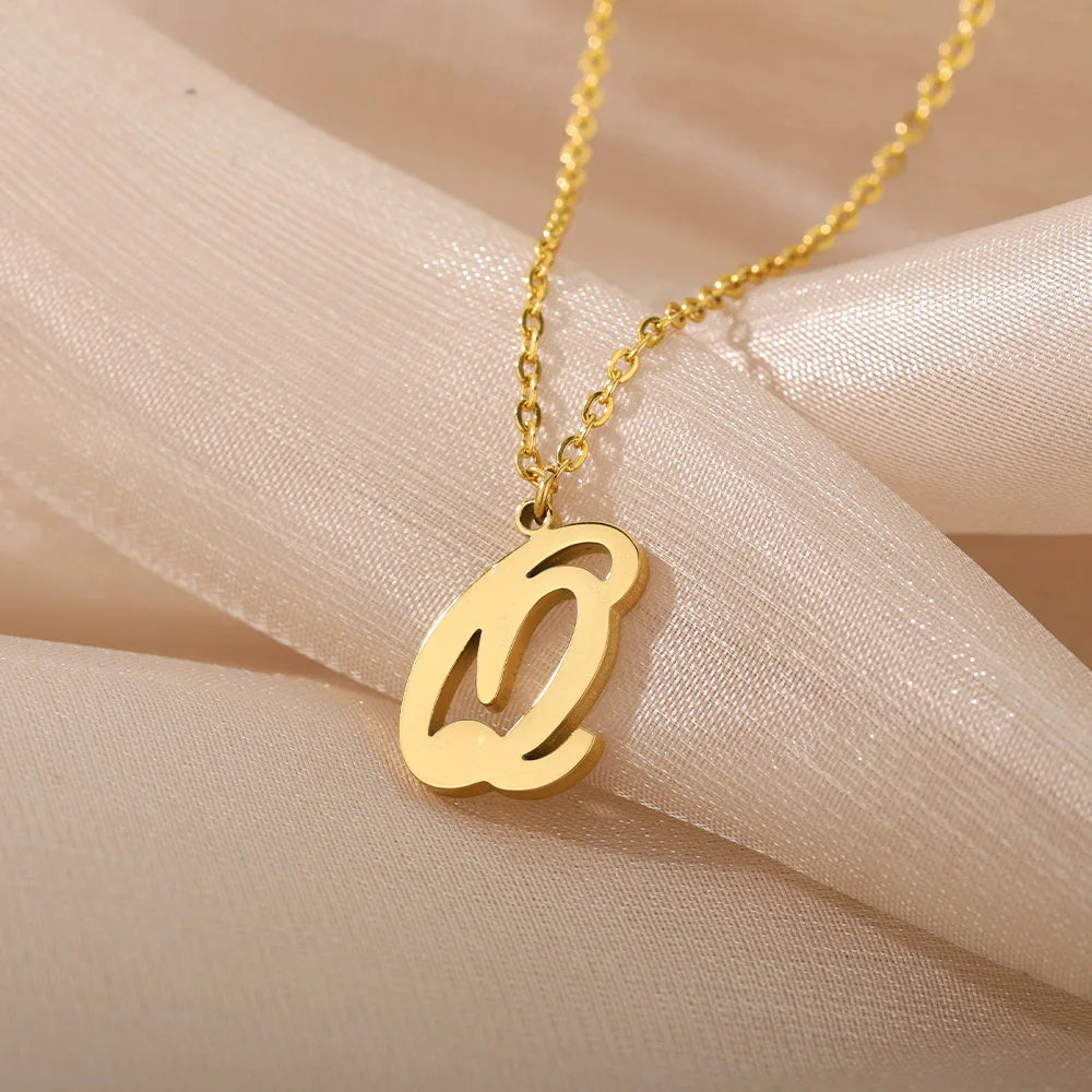 Signature Initial Halskette | Gold