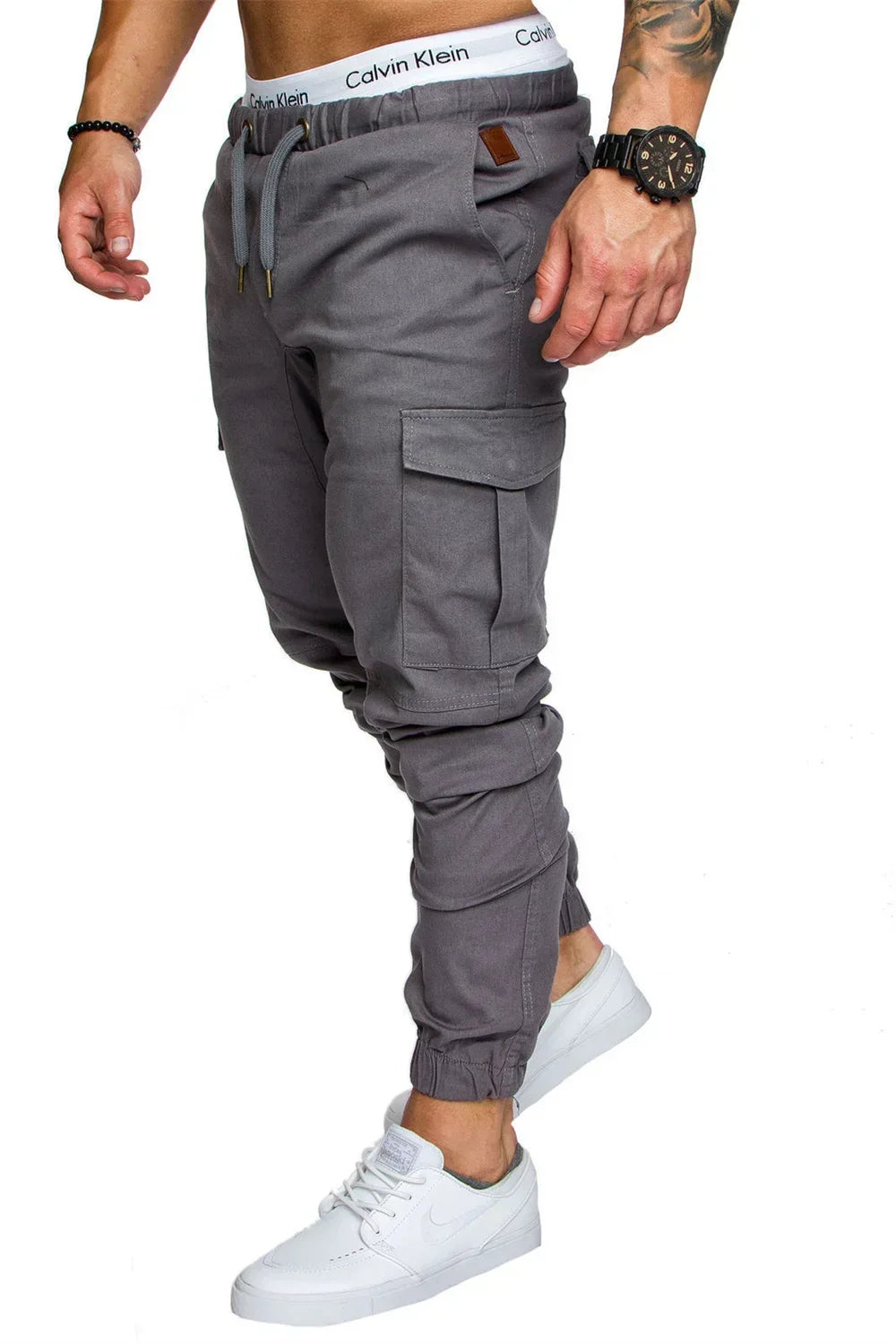 Herren Cargo-Hose leger – Mehrtaschen-Gewebehose