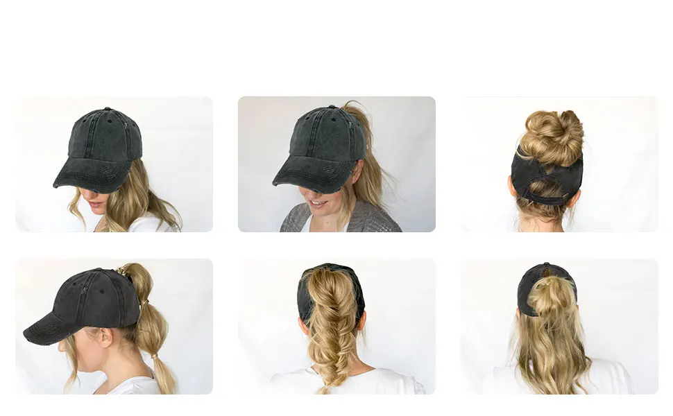Clinbands | Pferdeschwanz Baseballcap mit Atmungsaktivem Komfort und Uv Schutz