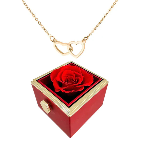 Clinbands| Rosenbox mit Halskette perfekt für den Valentinstag