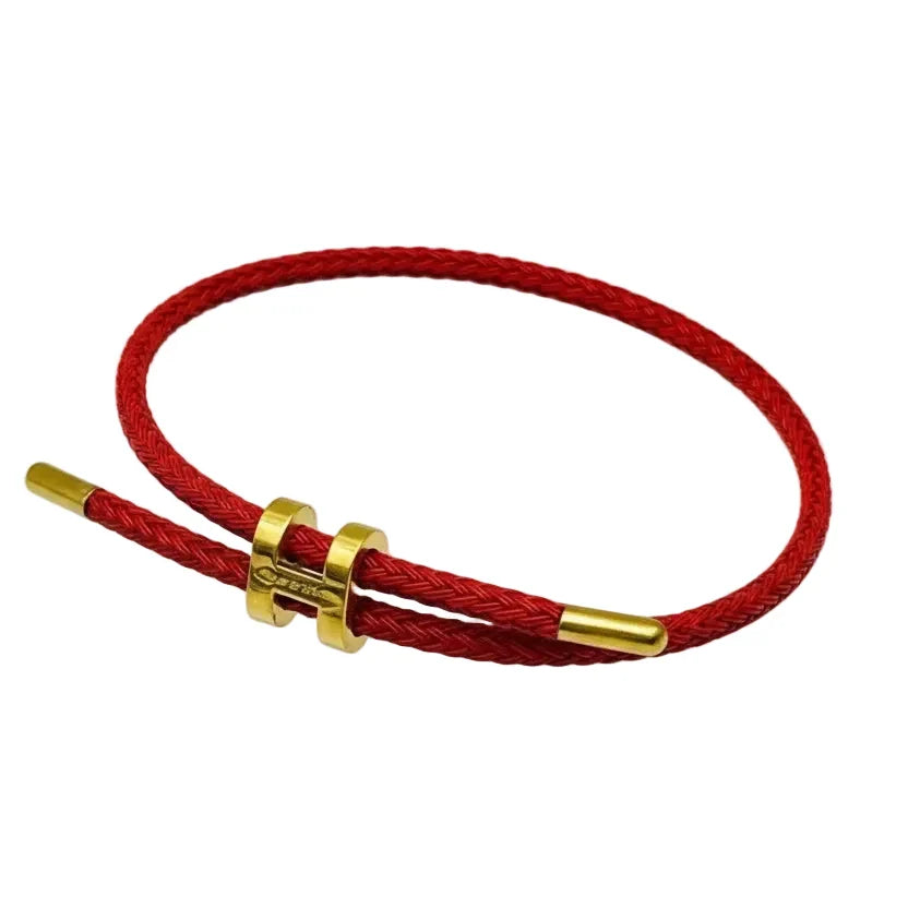 H Cord Armband | Titanstahl