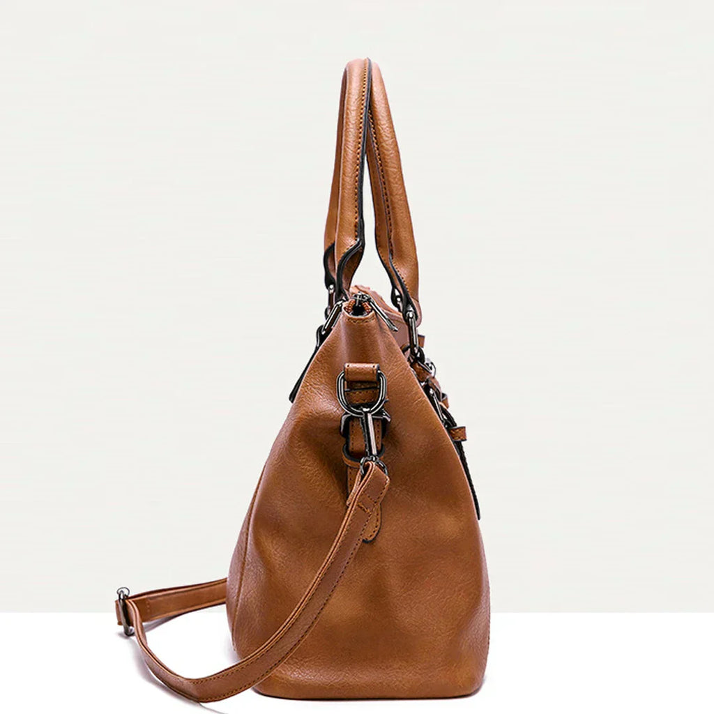 Clinbands – Vintage große Kapazität Handtasche aus weichem Material mit Schulterriemen