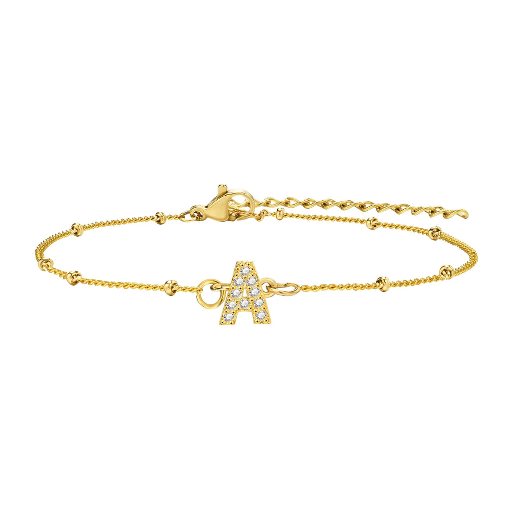Initial Glow Armband | Gold