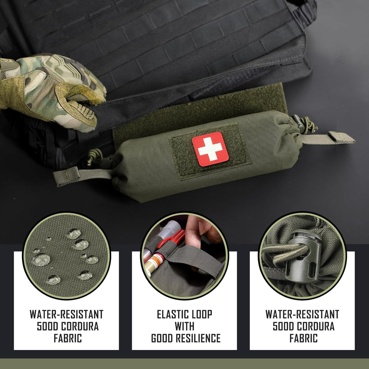 Tactical IFAK Roll-Up EMT Hüfttasche – MOLLE Trauma-Organizer