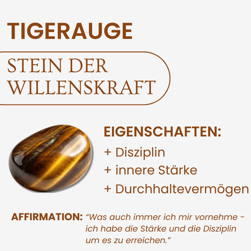 Obsidian & Tigerauge Halskette - Unendliche Stärke