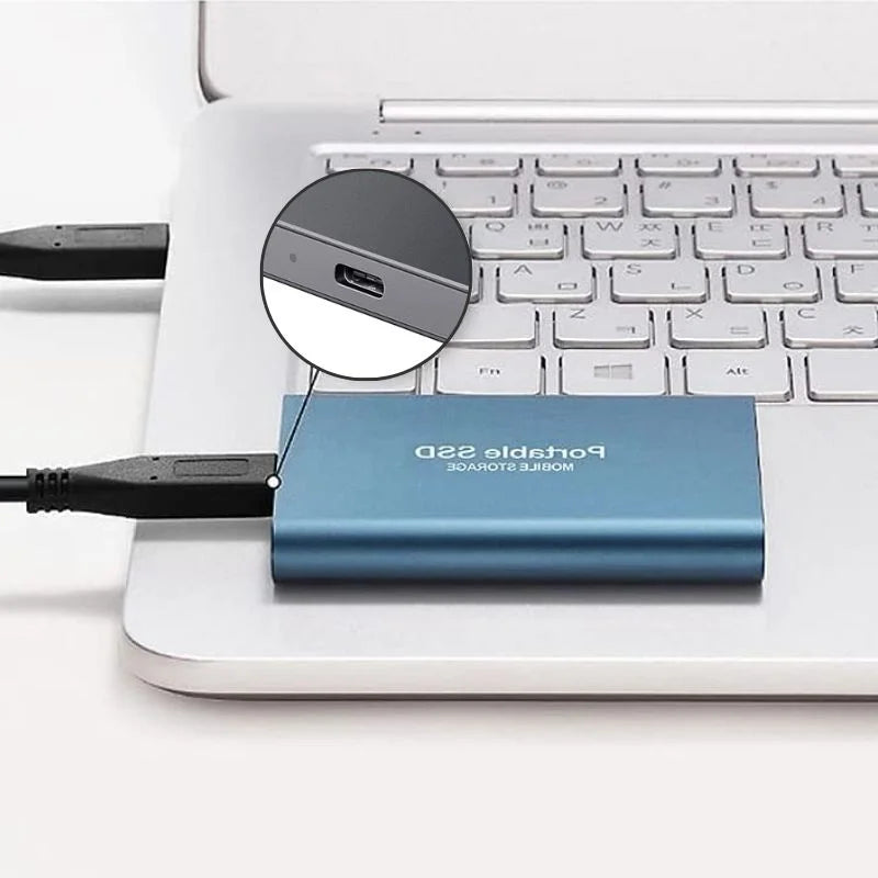 Externe SSD Aluminium, tragbarer Speicher, High-Speed Datenübertragung