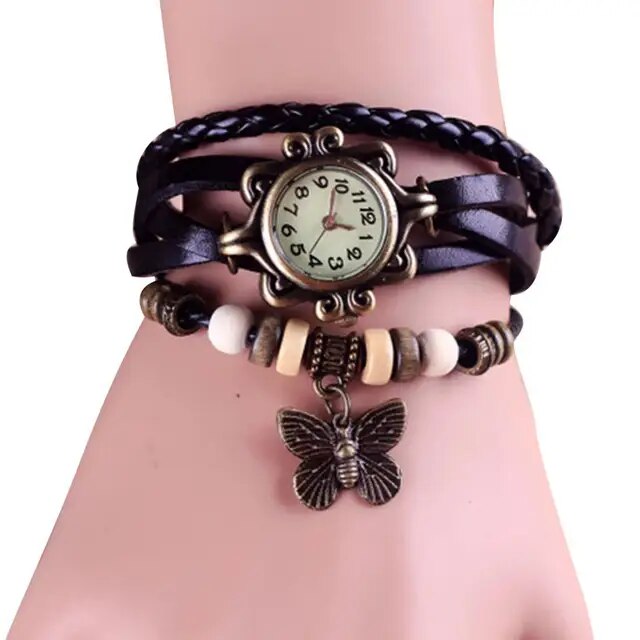 Clinbands – Damen-Accessoire-Uhr mit Vintage-Blumenarmband