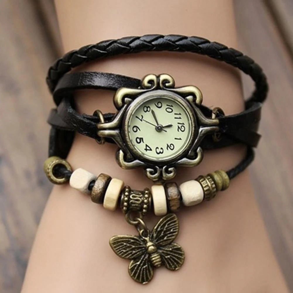 Clinbands – Damen-Accessoire-Uhr mit Vintage-Blumenarmband