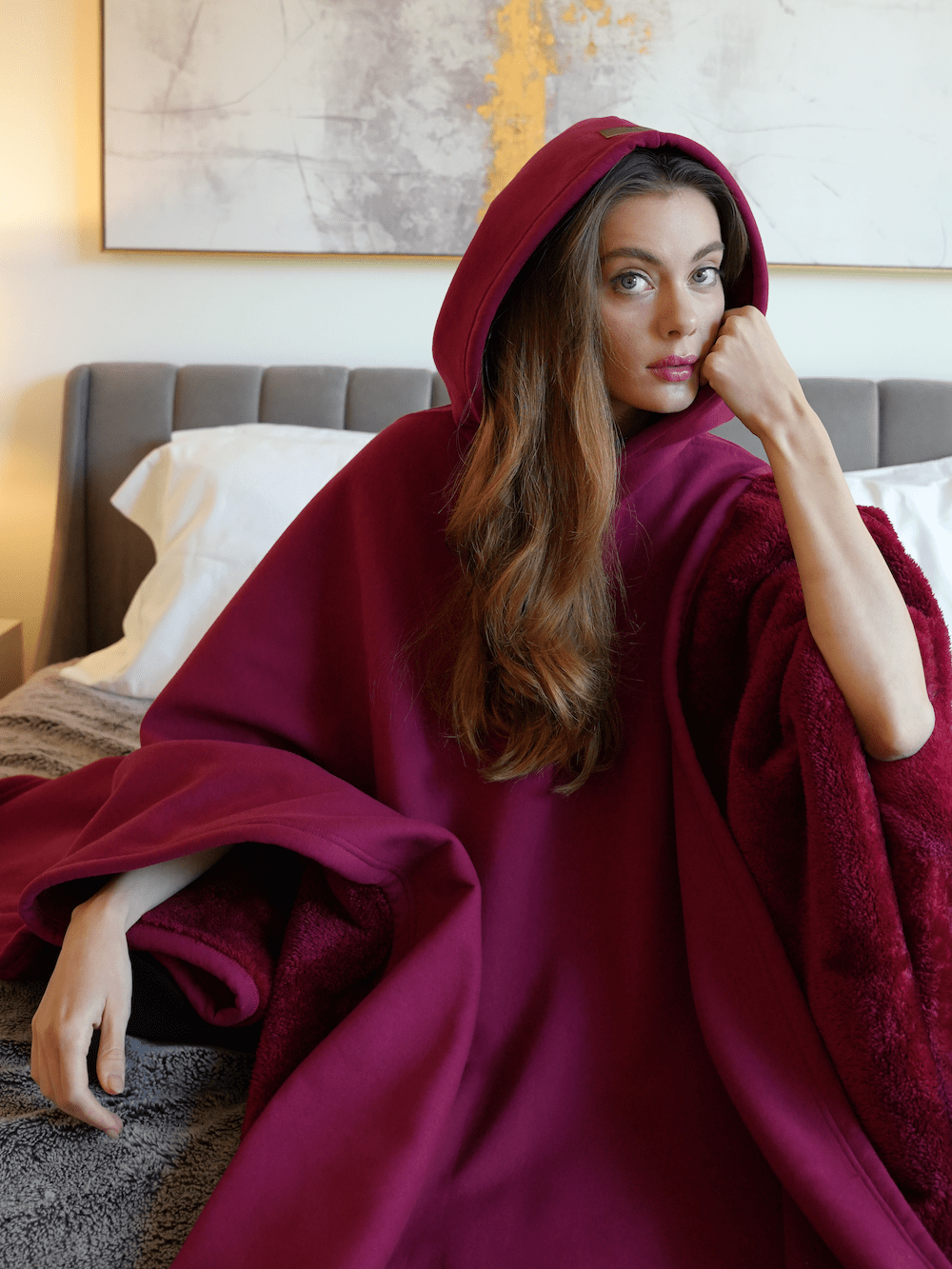 Gewichteter Cape-Hoodie