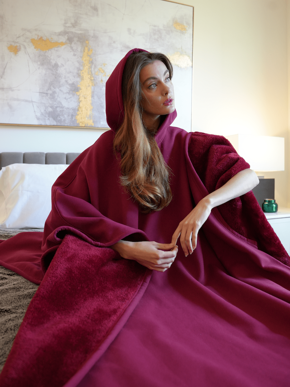 Gewichteter Cape-Hoodie