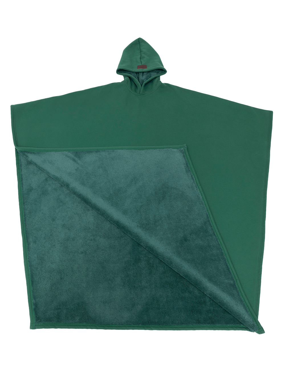 Gewichteter Cape-Hoodie – kuscheliger Baumwoll-Hoodie mit Kunstfellfutter