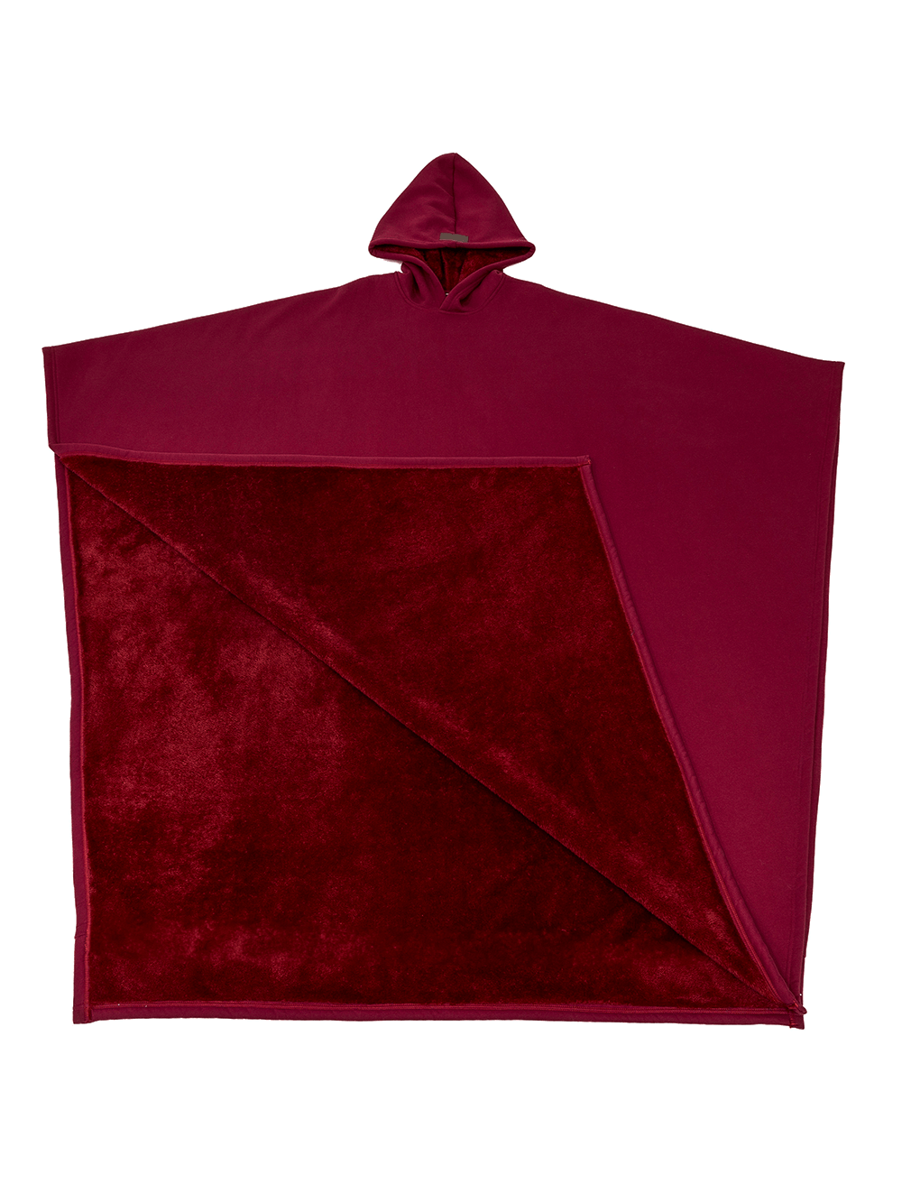 Gewichteter Cape-Hoodie – kuscheliger Baumwoll-Hoodie mit Kunstfellfutter
