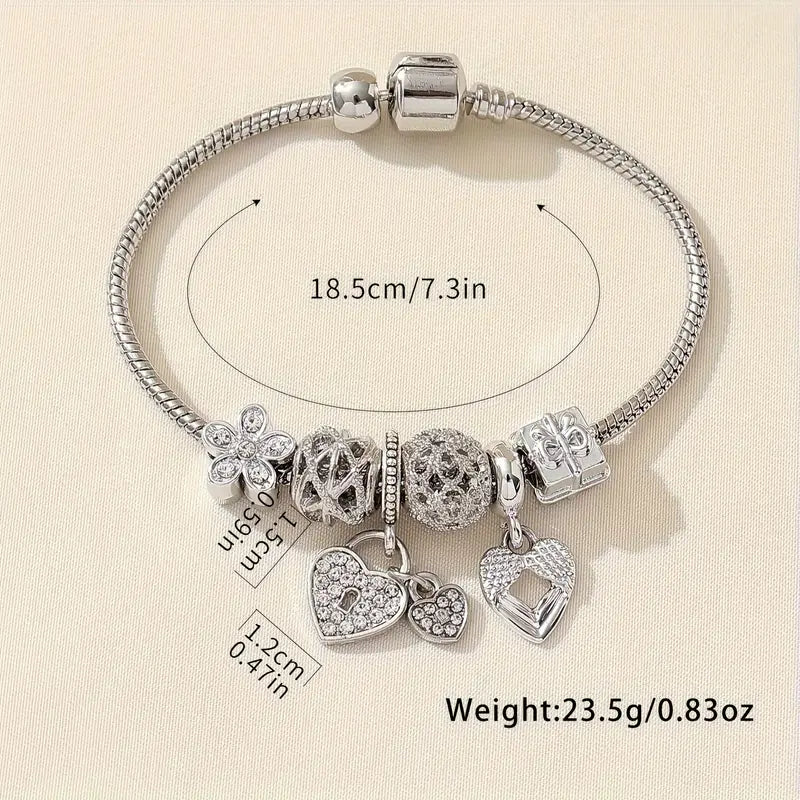 Clinbands Modisches Armband mit Strasssteinen und Blumen