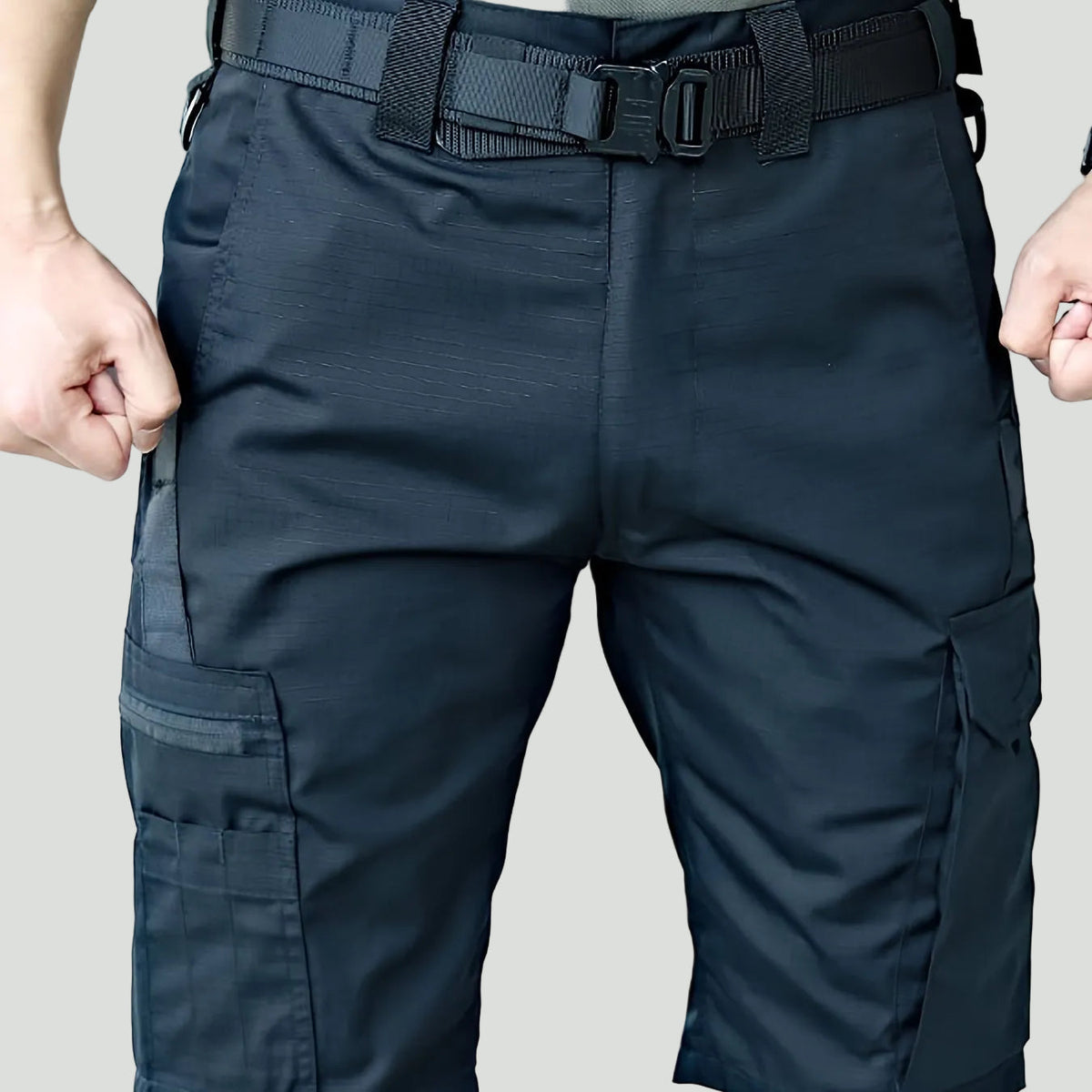 Herren Ripstop-Cargoshorts – Reißverschlusstasche, lang