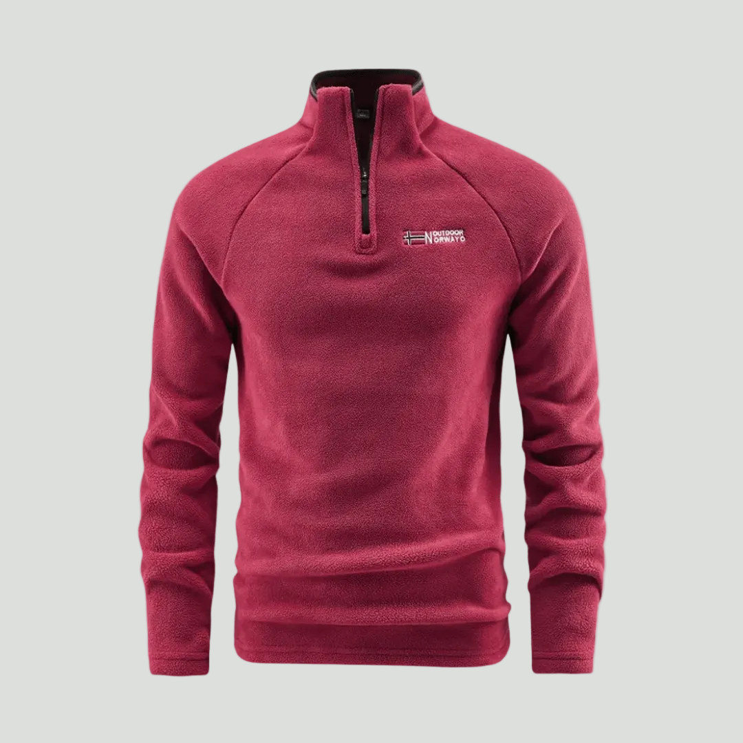 Herren Quarter-Zip Thermo-Fleece – atmungsaktiver Midlayer