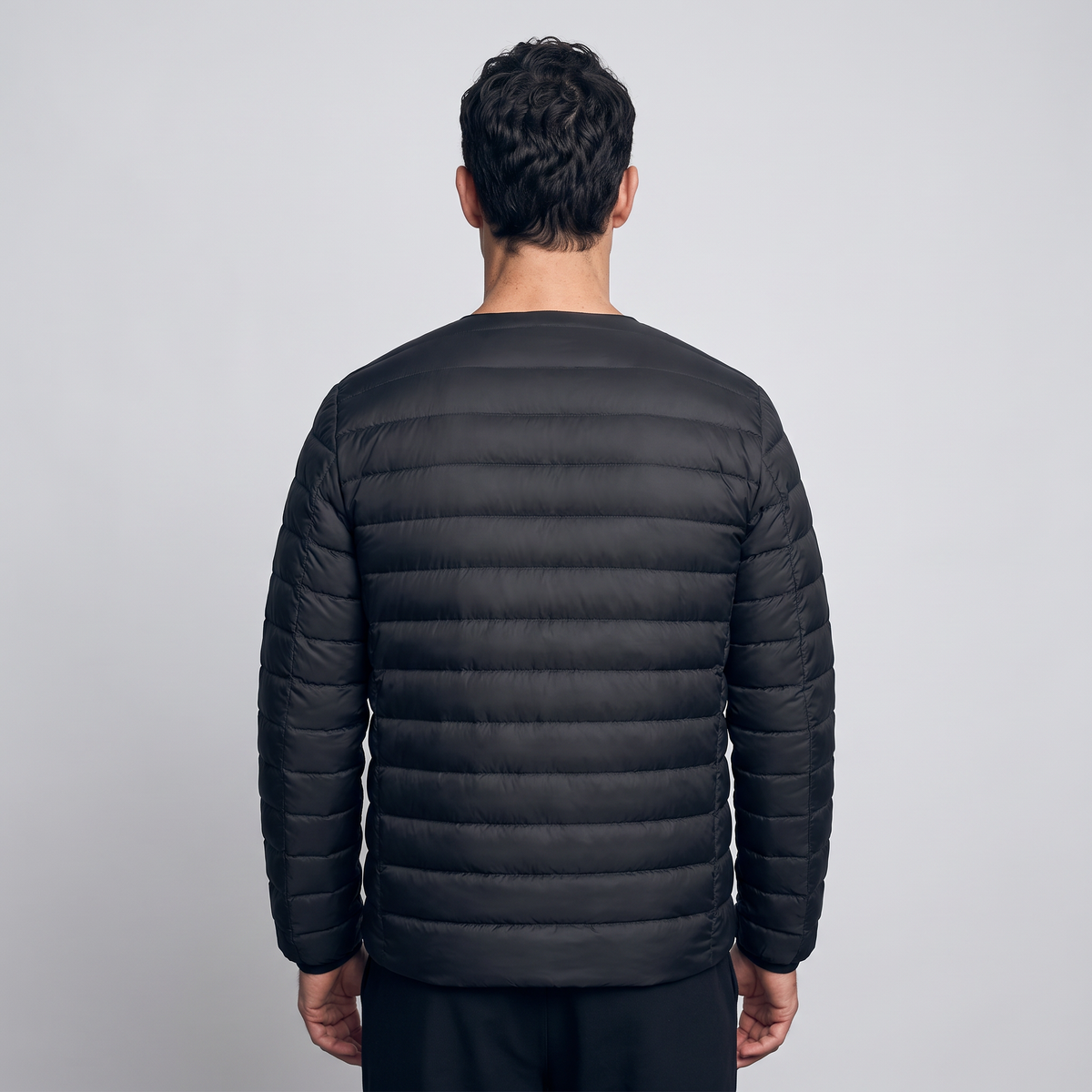 Herren Daunenjacke wandelbar – V-Ausschnitt, gesteppt, leicht