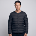 Herren Daunenjacke wandelbar – V-Ausschnitt, gesteppt, leicht