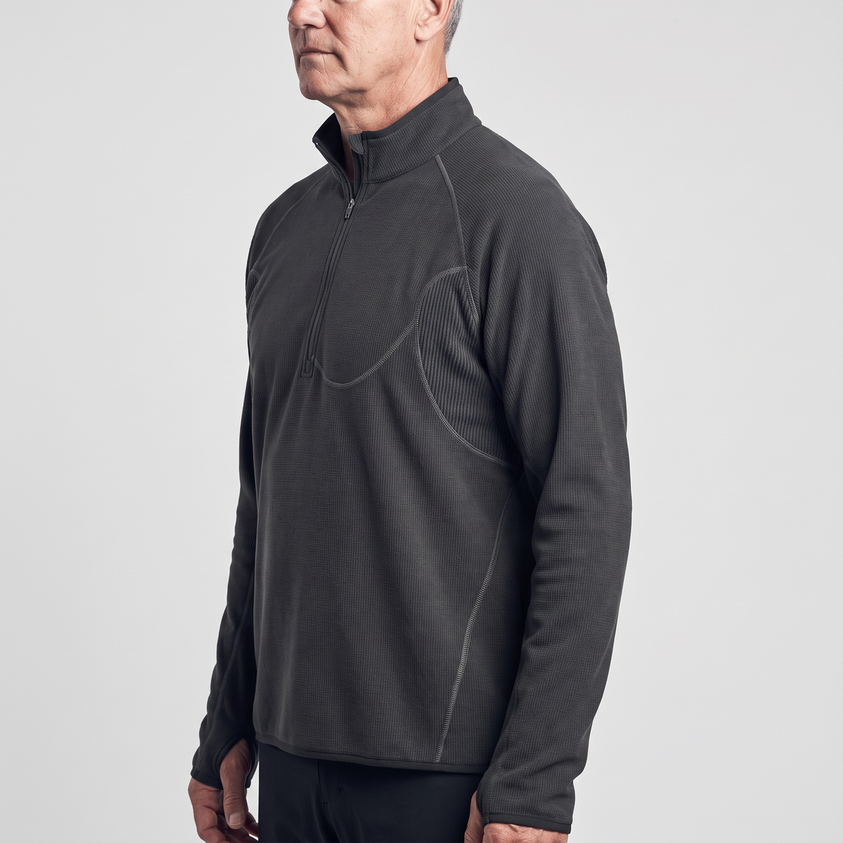 Herren Fleecejacke mit halbem Reißverschluss