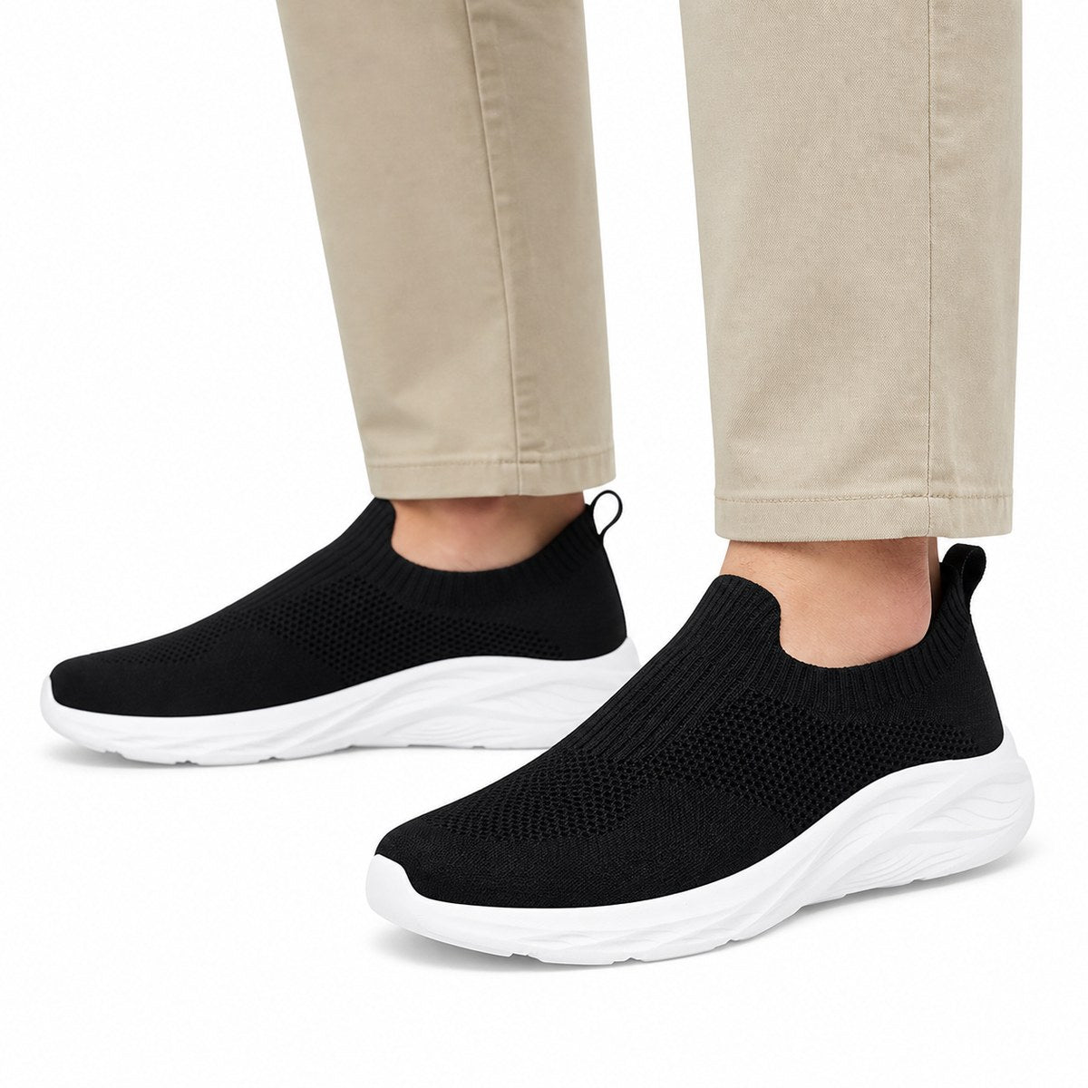 Herren Slip-on-Walking-Schuhe ohne Schnürung