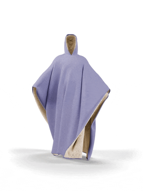Gewichteter Cape-Hoodie