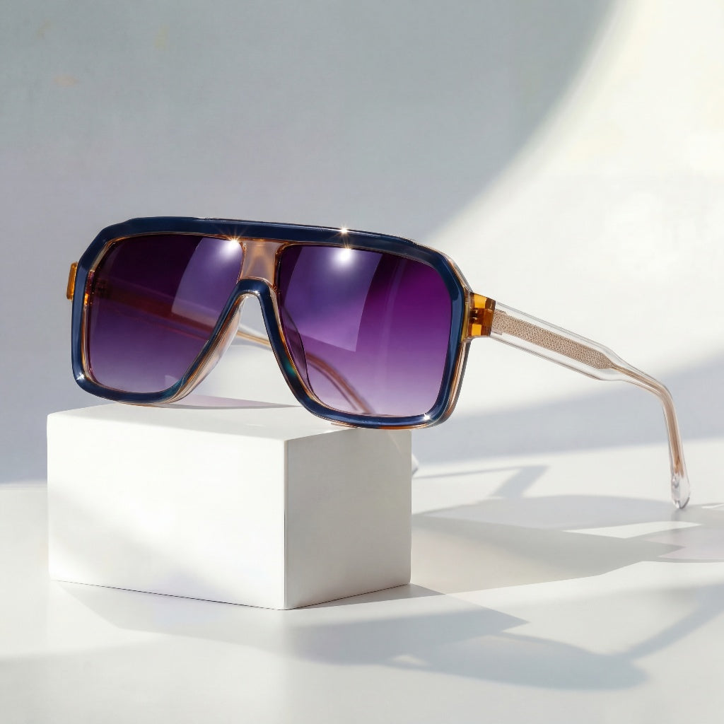 Luneriax Serelis | Sonnenbrille mit breitem, eckigem Rahmen