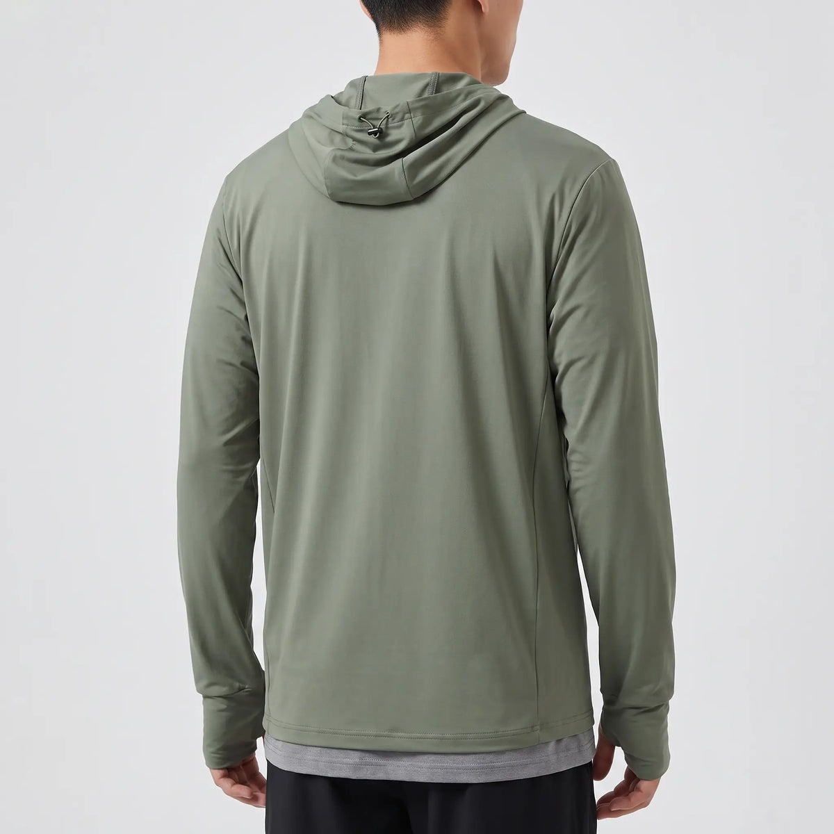 Herren Sonnenhoodie mit durchgehendem Reißverschluss – UPF 50+ belüftete Wander- und Angeljacke