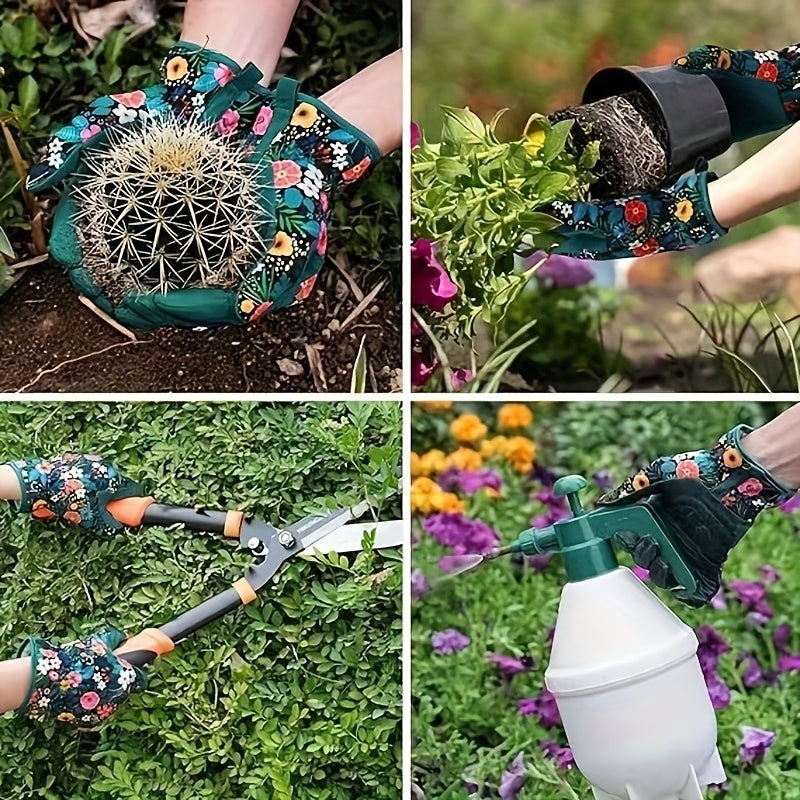 Clinbands | Atmungsaktive Gartenhandschuhe mit Blumenmuster