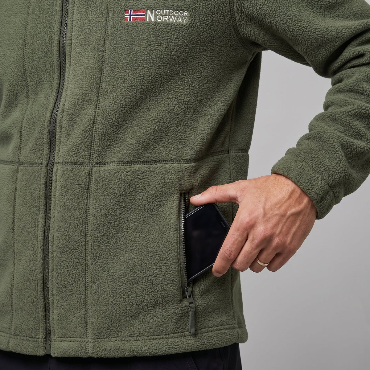 Herren Winddichte Fleecejacke – atmungsaktive Outdoor-Schicht