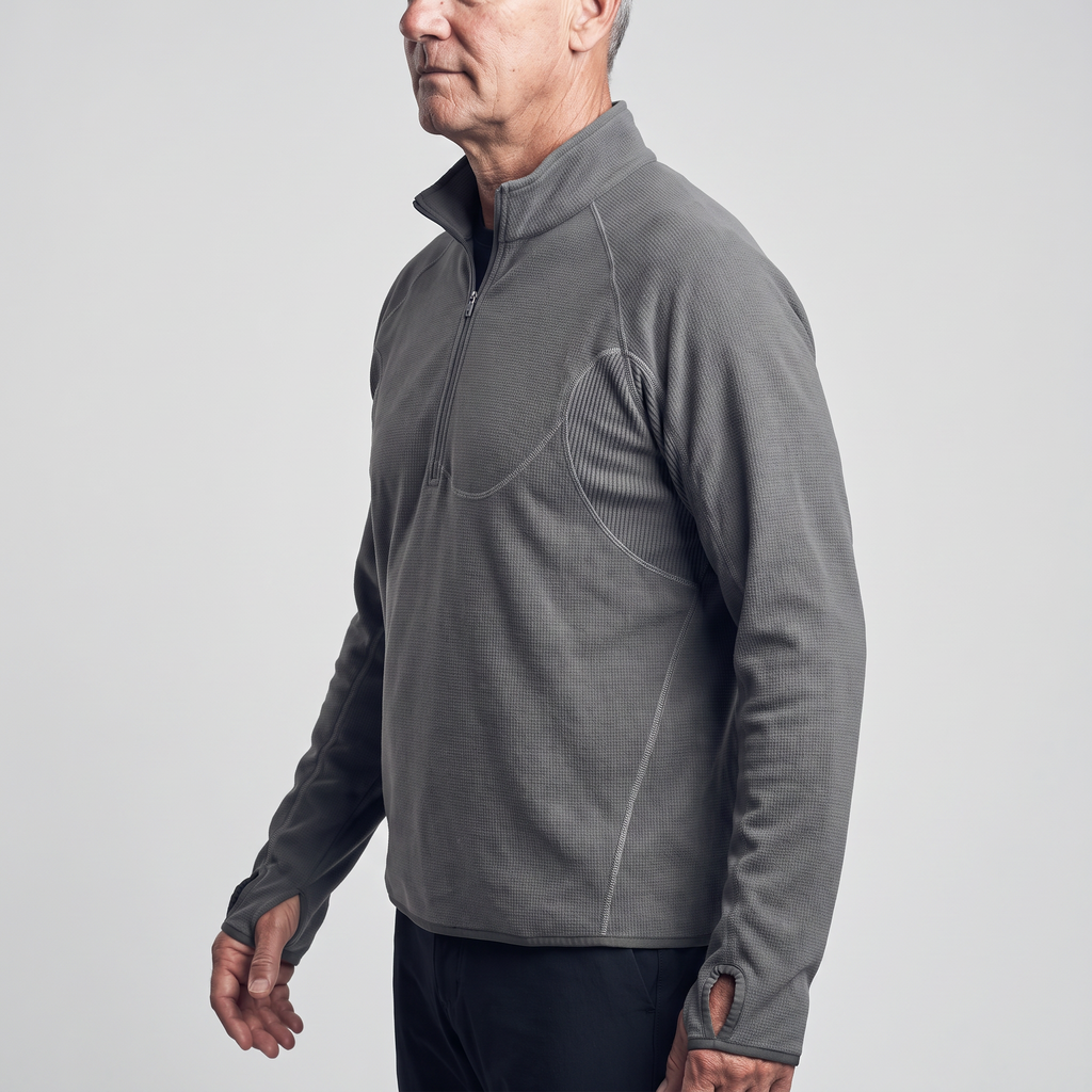 Herren Fleecejacke mit halbem Reißverschluss