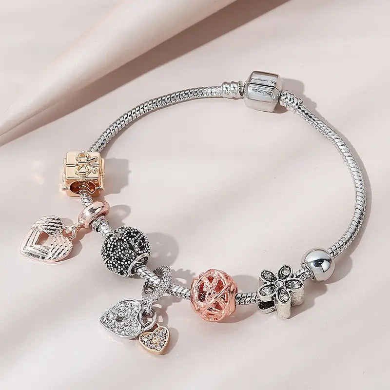 Clinbands Modisches Armband mit Strasssteinen und Blumen