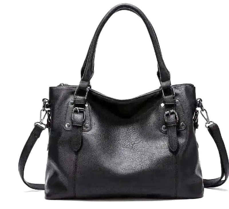 Clinbands – Vintage große Kapazität Handtasche aus weichem Material mit Schulterriemen