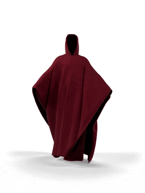 Gewichteter Cape-Hoodie