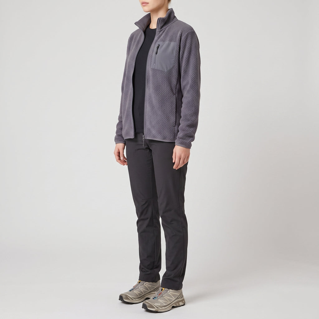 Damen Fleecejacke – durchgehender Reißverschluss zum Wandern