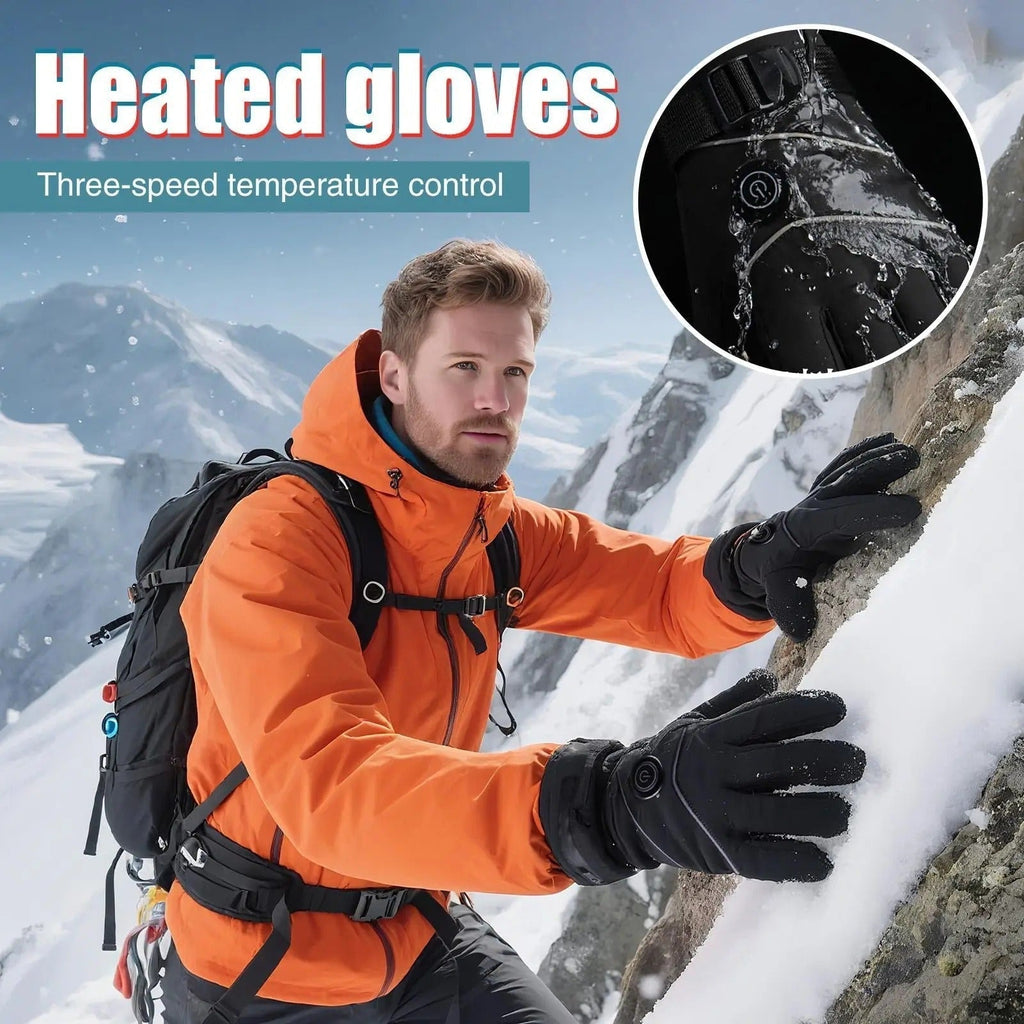Beheizbare Handschuhe mit Akku, Touchscreen-Fingerspitzen und drei Wärmestufen