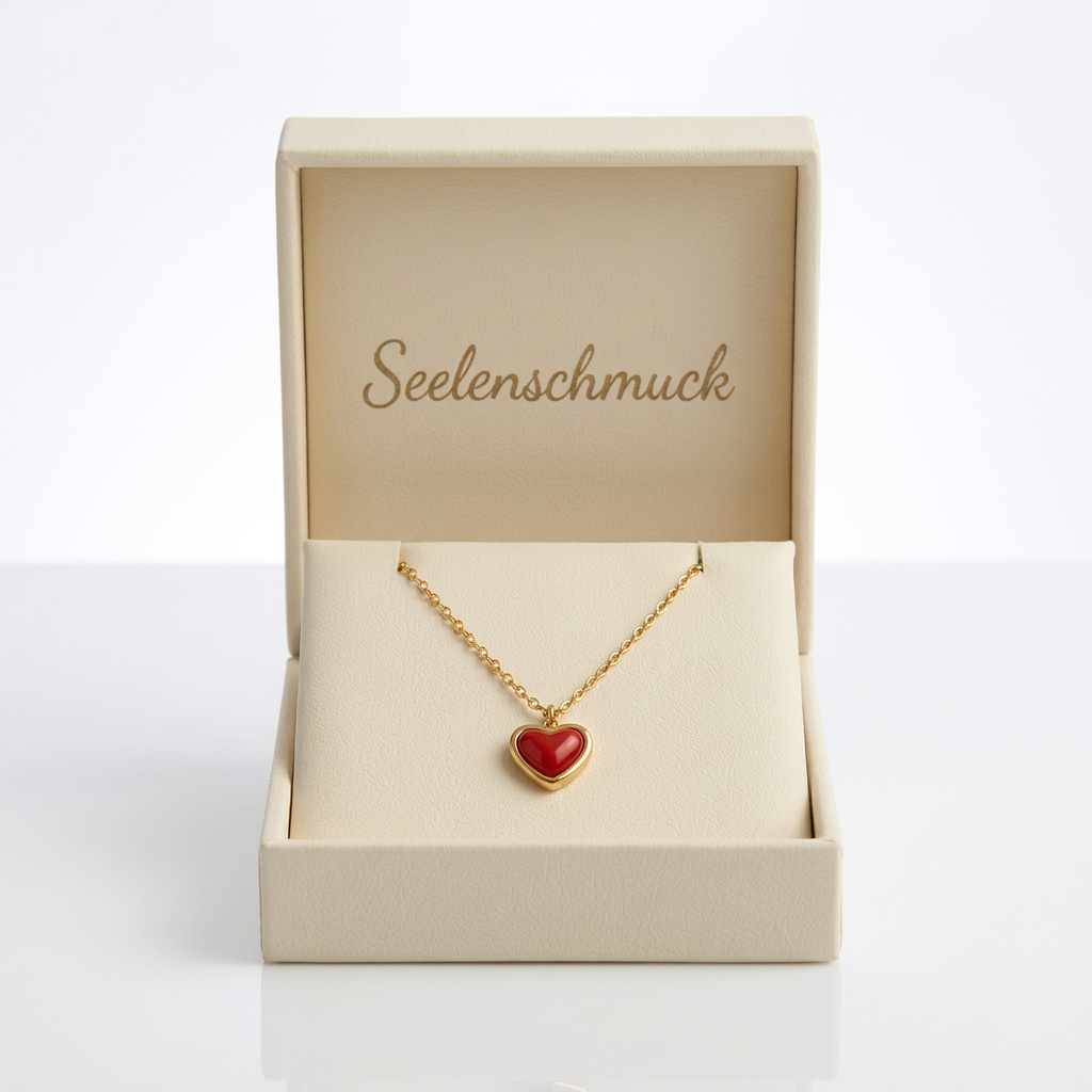 Karneol Set - Herz aus Feuer