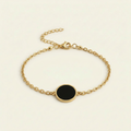 Obsidian Armband - Kreismedallion