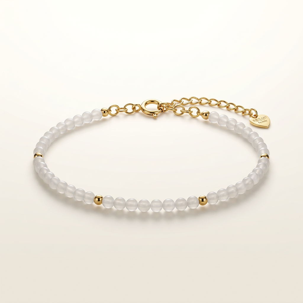 Mondstein Perlenarmband