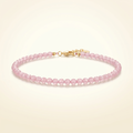 Rosenquarz Armband - Perlen geschliffen