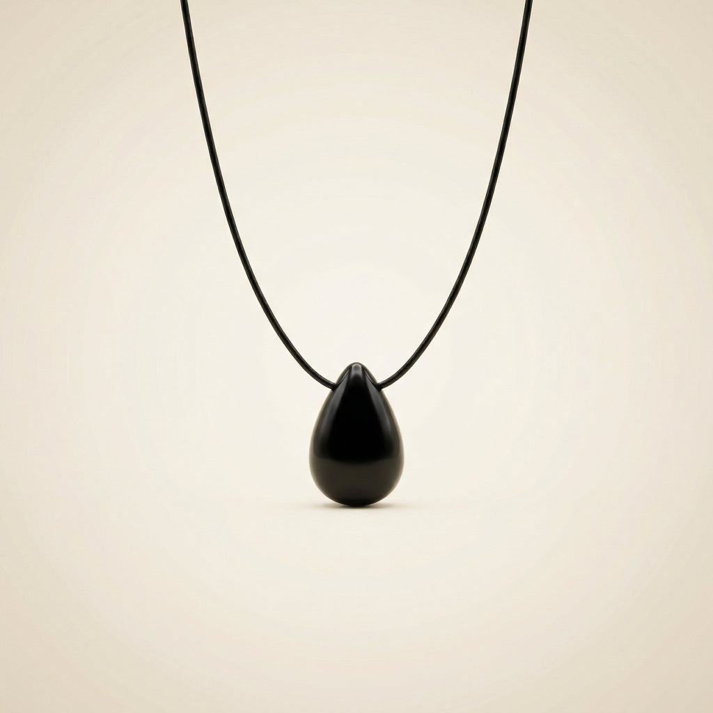 Obsidian Halskette - Naturkette Tropfenform