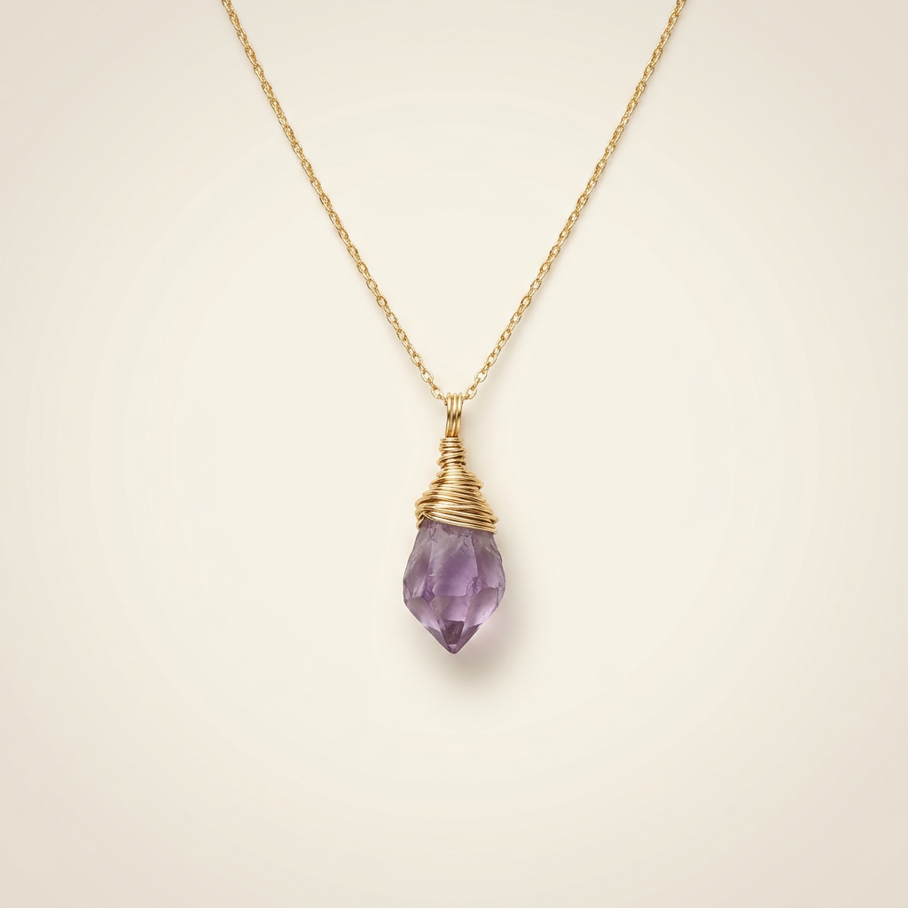 Amethyst Halskette - Eleganter Anhänger