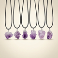 Amethyst Halskette - Unbearbeiteter Naturstein