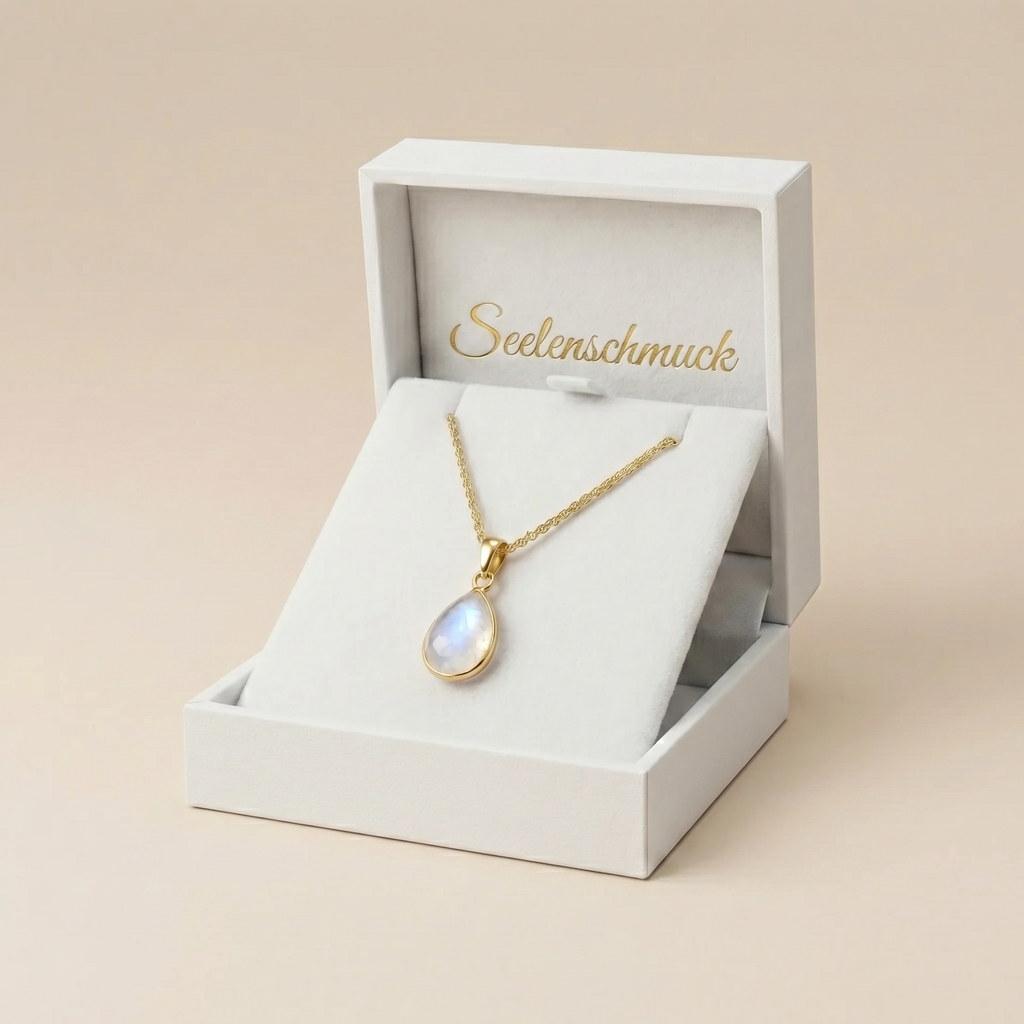 Mondstein Halskette - S925 Silber