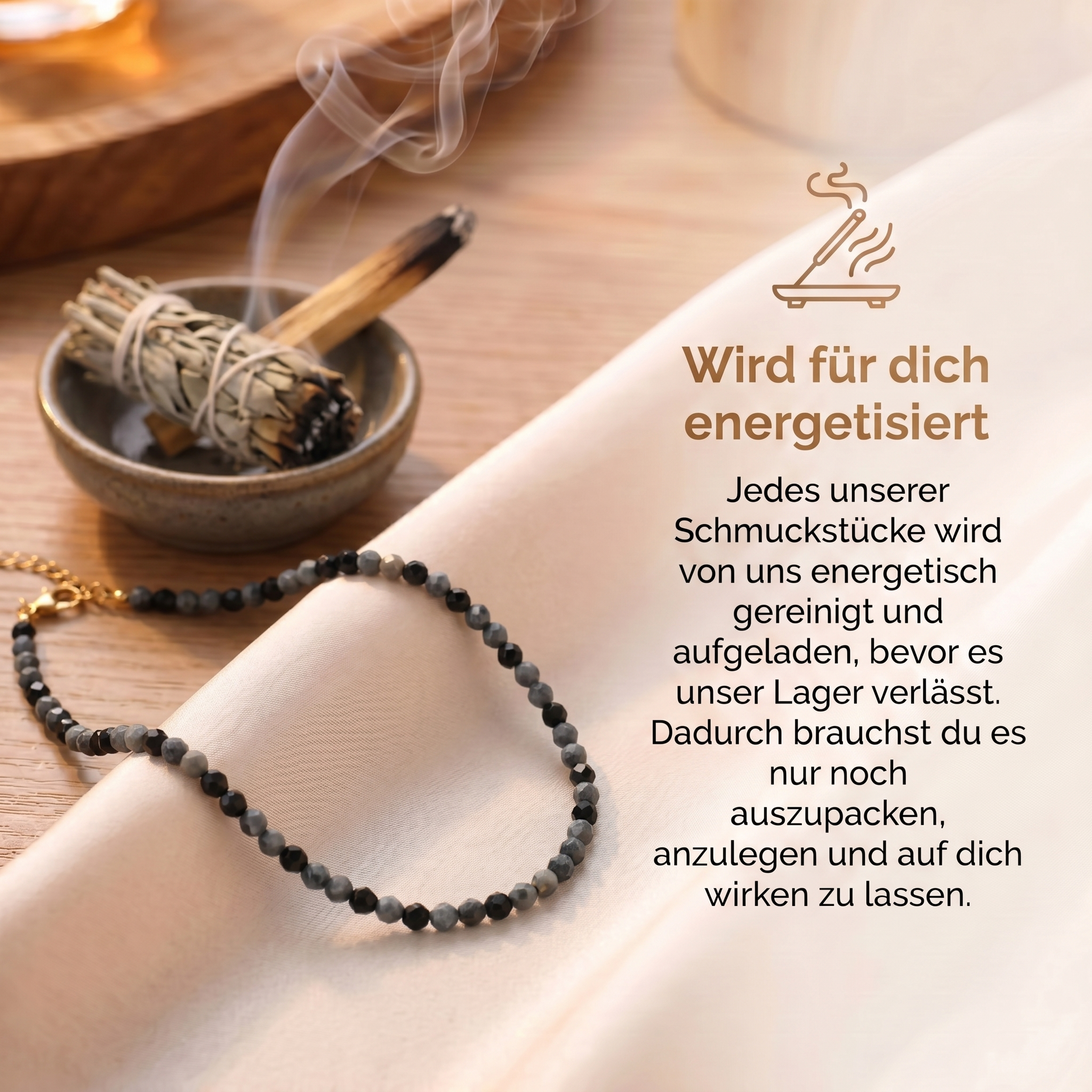 Obsidian Halskette - Schneeflocken Obsidian