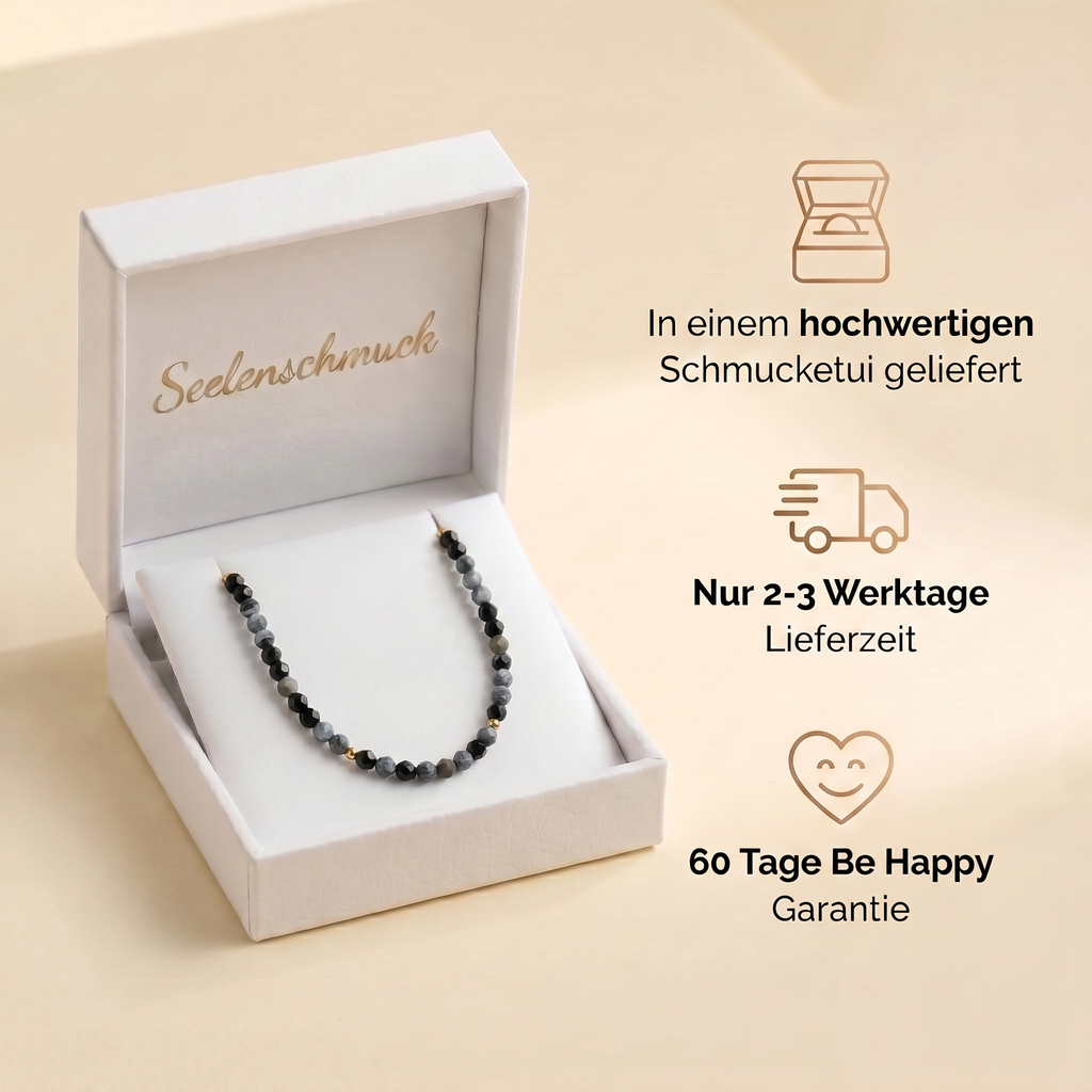 Obsidian Halskette - Schneeflocken Obsidian